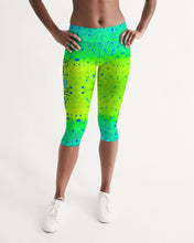 Load image into Gallery viewer, Mahi Print Women&#39;s Mid-Rise Reel Mermaid Capri