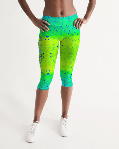 Mahi Print Women's Mid-Rise Reel Mermaid Capri