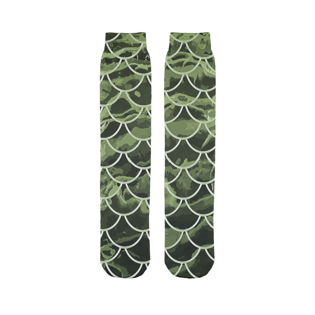 Mermaid Scale Camo ﻿Tube Socks