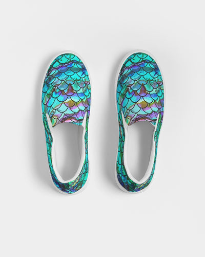 Mermaid Blues Women's Slip-On Canvas Shoe