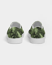 Load image into Gallery viewer, Green Saltwater Camo Men&#39;s Slip-On Canvas Shoe