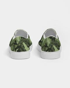 Green Saltwater Camo Men's Slip-On Canvas Shoe