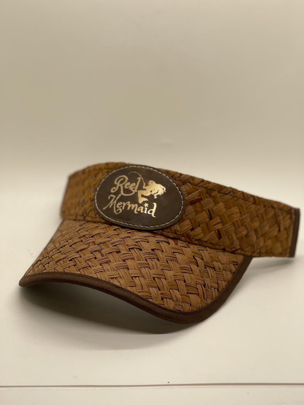 Straw Visor with Logo Patch