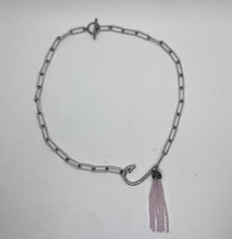 Load image into Gallery viewer, Unique Paper Clip Hook Necklace with Tassel