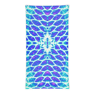 Blue Fish Scale Neck Gaiter/Buff/Scarf/Mask - Island Mermaid Tribe