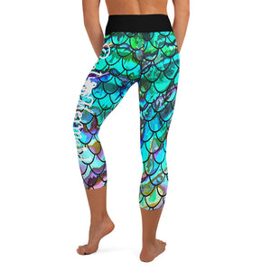 Mermaid Blues Capri Reel Mermaid Leggings