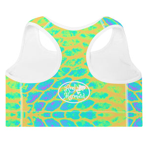 Yellow Tail Padded Sports Bra