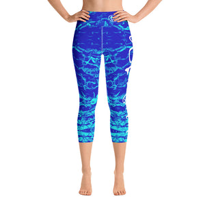 Royal Mermaflage Capri Leggings