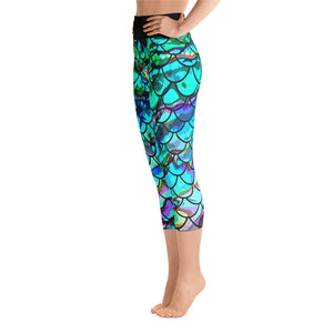Mermaid Blues Capri Reel Mermaid Leggings