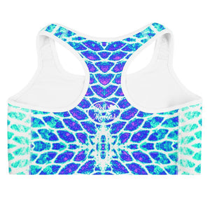 Blue Fish Scale Sports bra - Island Mermaid Tribe