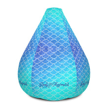 Load image into Gallery viewer, Ombre Blues Reel Mermaid Bean Bag Chair w/ filling