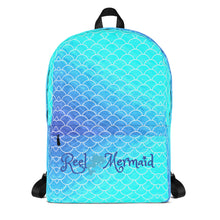 Load image into Gallery viewer, Ombre Blues Reel Mermaid Backpack
