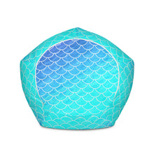 Load image into Gallery viewer, Ombre Blues Reel Mermaid Bean Bag Chair w/ filling