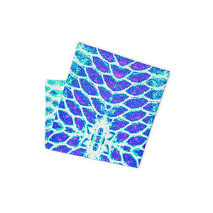 Blue Fish Scale Neck Gaiter/Buff/Scarf/Mask - Island Mermaid Tribe