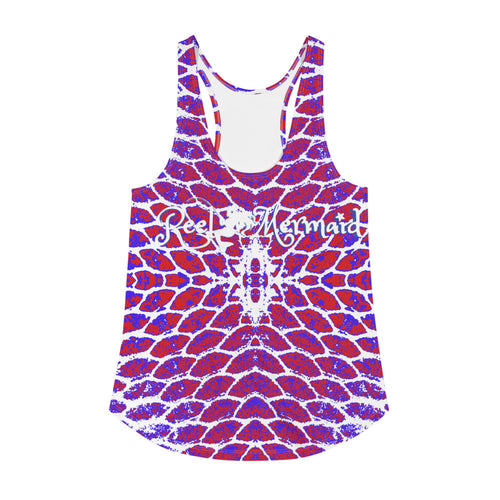 Patriotic Fish Scale Women's Racerback Tank