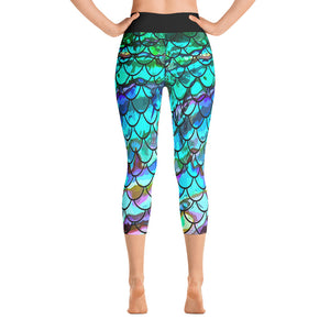 Mermaid Blues Capri Reel Mermaid Leggings
