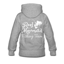 Load image into Gallery viewer, Reel Mermaid Fishing Team Women’s Premium Hoodie - heather gray