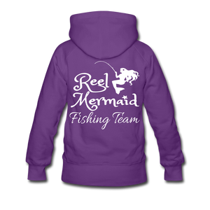 Reel Mermaid Fishing Team Women’s Premium Hoodie - purple