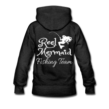 Load image into Gallery viewer, Reel Mermaid Fishing Team Women’s Premium Hoodie - charcoal gray