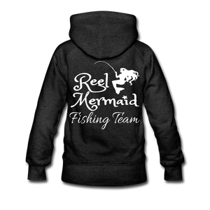 Reel Mermaid Fishing Team Women’s Premium Hoodie - charcoal gray