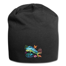 Load image into Gallery viewer, Reel Mermaid Mahi Jersey Beanie - black