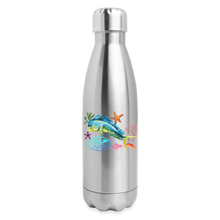 Load image into Gallery viewer, Reel Mermaid Glitter Insulated Stainless Steel Water Bottle - silver