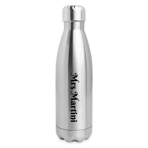 Reel Mermaid Glitter Insulated Stainless Steel Water Bottle - silver