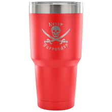 Load image into Gallery viewer, Never Surrender Pirate 30 Ounce Vacuum Tumbler (7 Color Options)