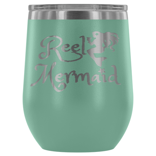 Reel Mermaid Laser Engraved 12 oz Tumbler